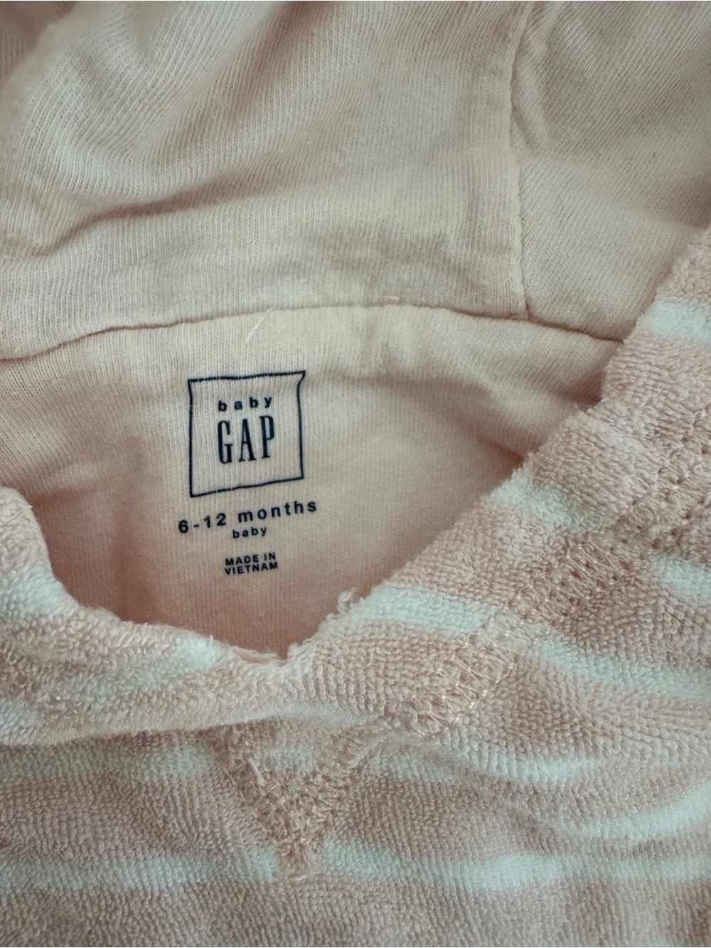 GAP Kids Pink Stripe Hooded Short-Sleeve Swim Coverup